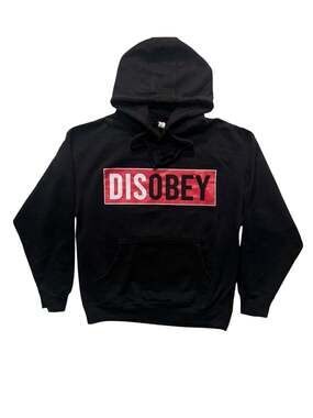 Houston Overseas Imports Disobey Native American Graphic Hoodie Black
